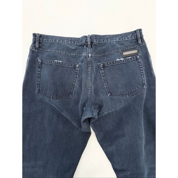 Burberry Brit Steadman Denim Mid-Rise Slim Straight Leg Jeans Medium Wash 34R - Picture 6 of 12